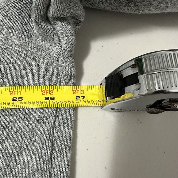 St John's Bay Sweater Jacket Men's XXL Gray Full  Zip Up Chest Pocket Draw Cord - Picture 11 of 14